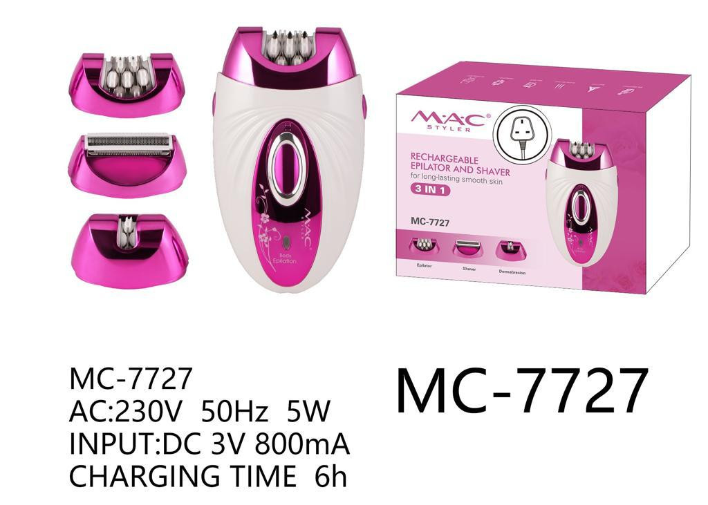 Mac Styler Rechargeable Epilator and Shaver 3 in 1 - Blank Store