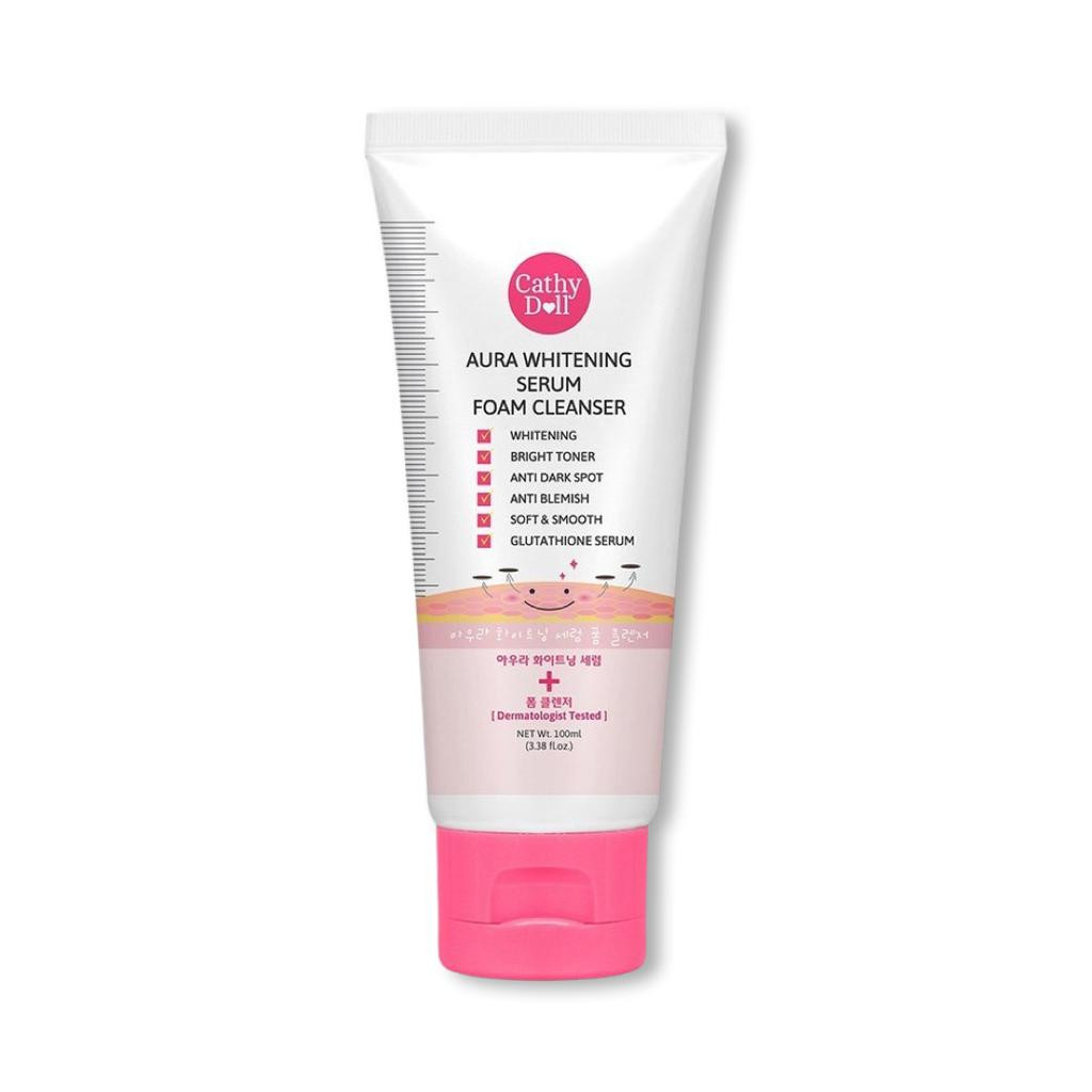cathy l-glutathione cleansing foam fast whitening thailand | Doll Bright Up Cathy Doll Aura Whitening Serum + Foam Cleanser is enhanced with glutathione and provides deep cleansing. Cathy Doll Aura Whitening Serum