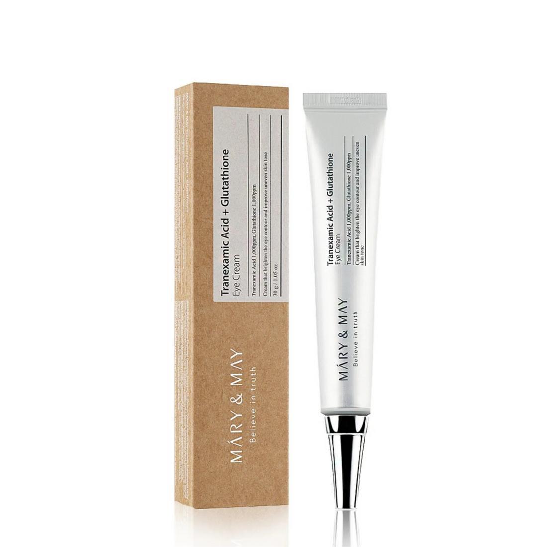 mary and may tranexamic acid and glutathione eye cream MARY&MAY Tranexamic Acid+Glutathione Eye Cream – Brightening Cream With Tranexamic  Acid And Glutathione | Korean Skincare main image 0